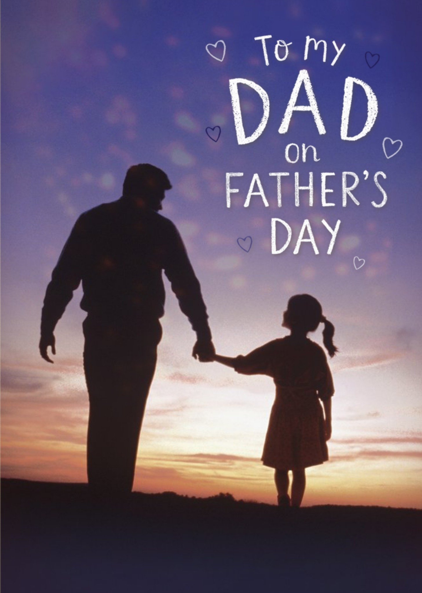 To My Dad On Father's Day Dad And Daughter Card