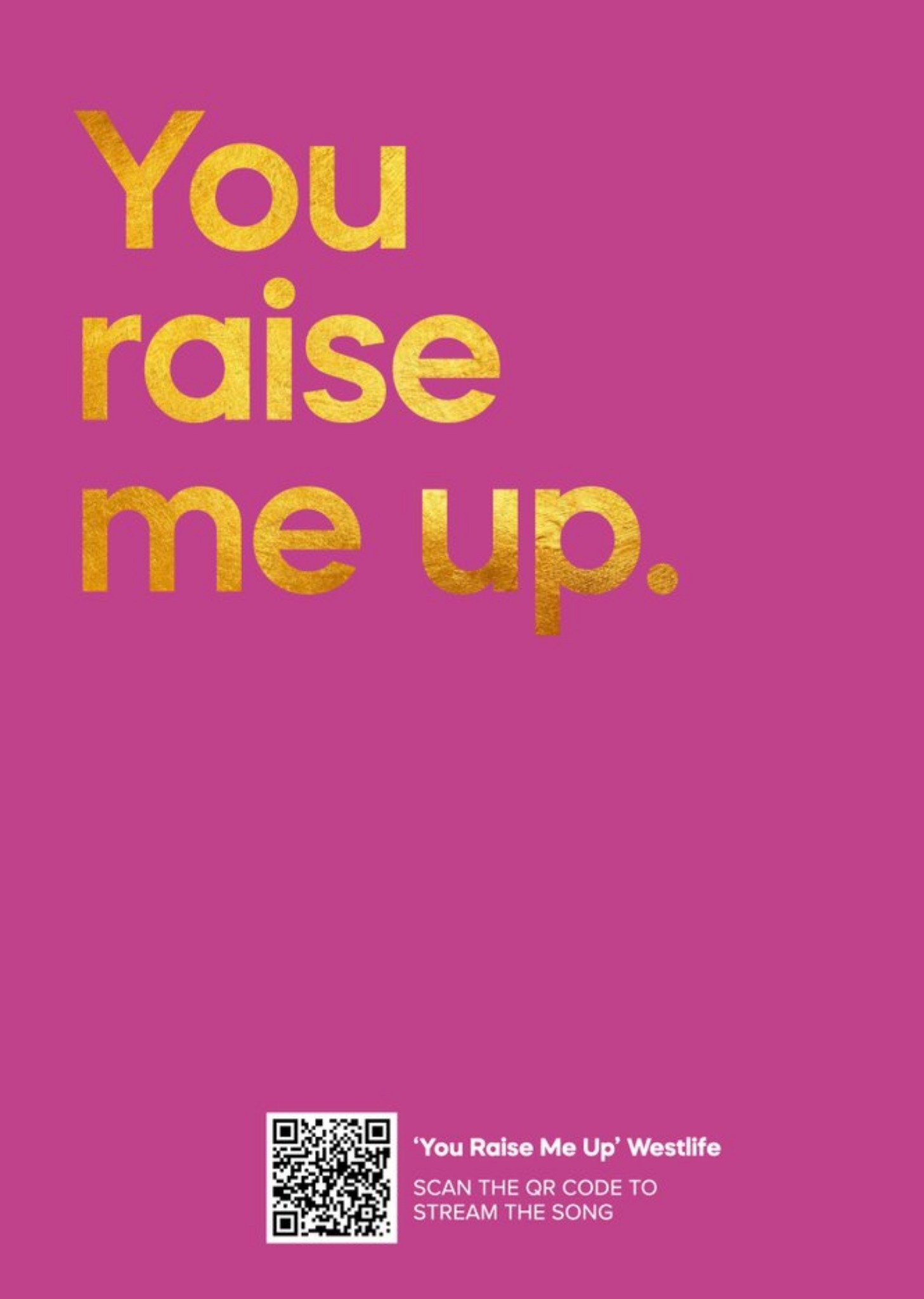 'you Raise Me Up' Westlife Say It With Songs Mothers Day Card