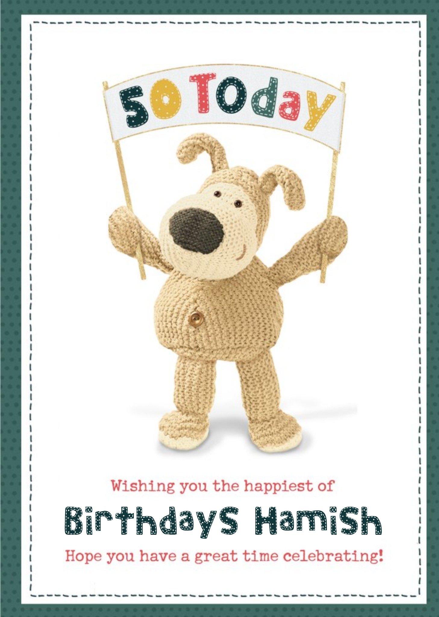 Boofle Wishing You The Happiest Of Birthday Card, Large