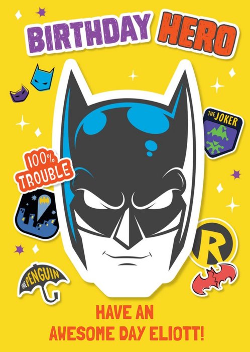 Batman Kids Birthday Hero Card