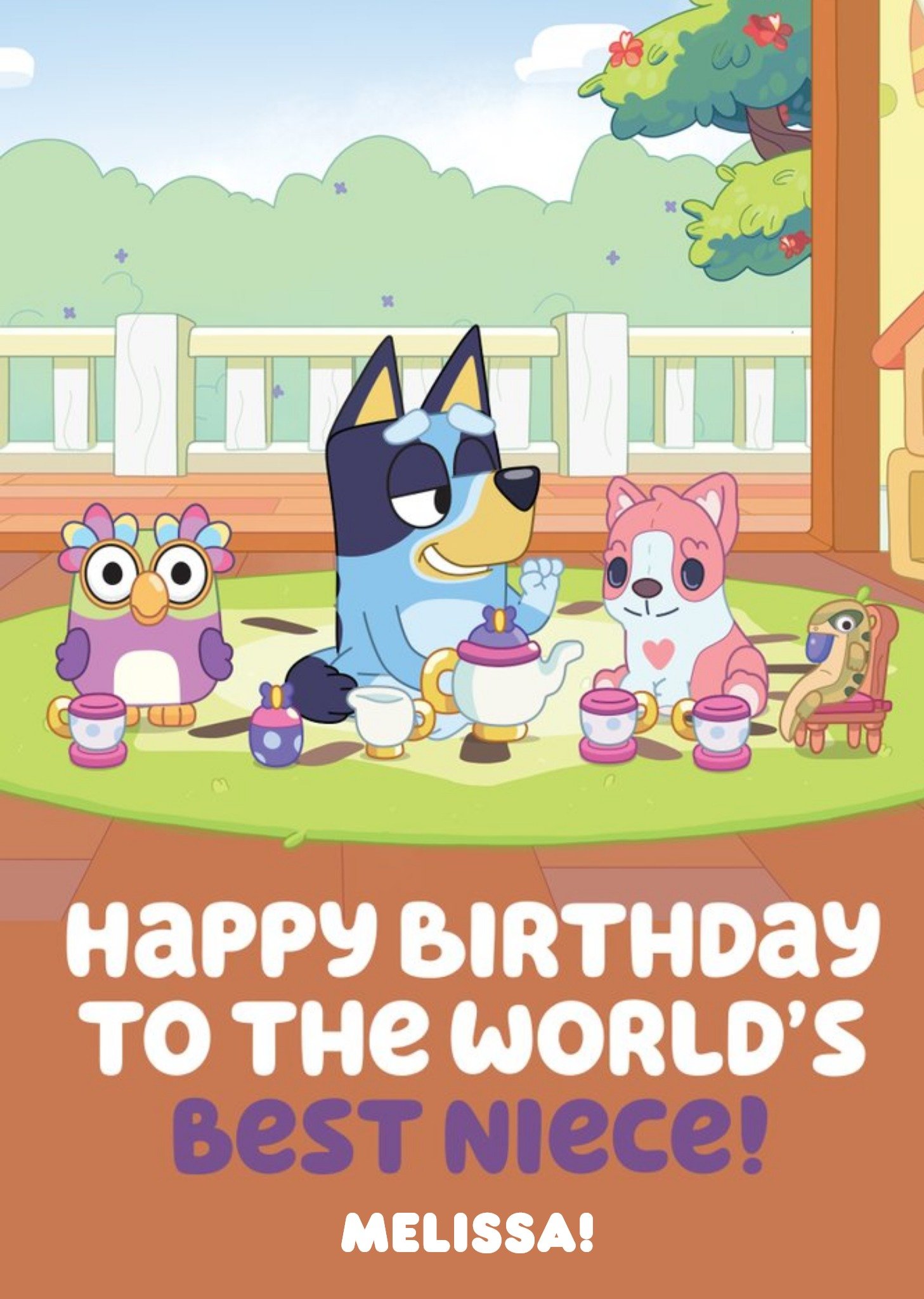 Bbc Bluey World's Best Niece Birthday Card