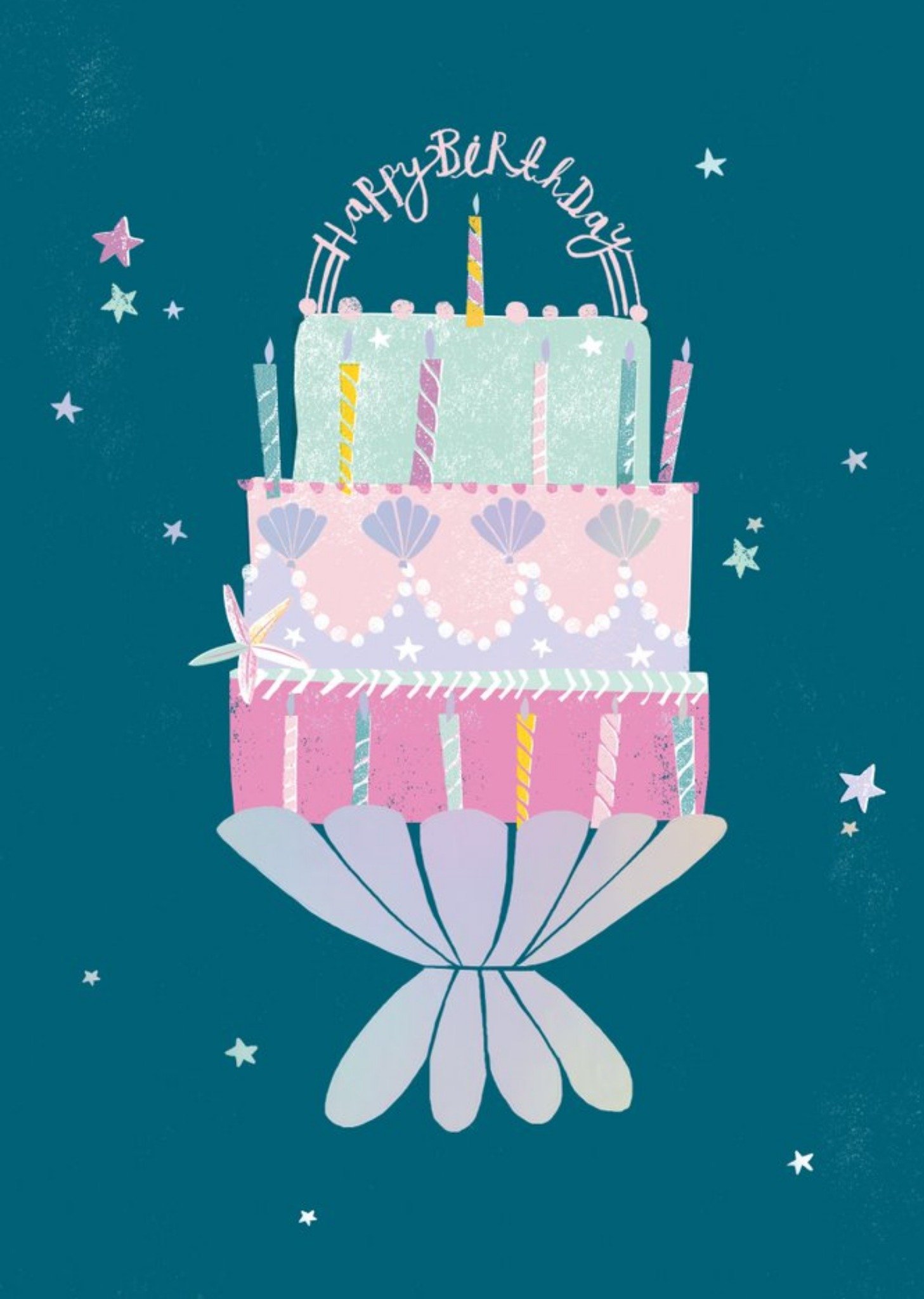 Mermaid Cake Birthday Card Ecard