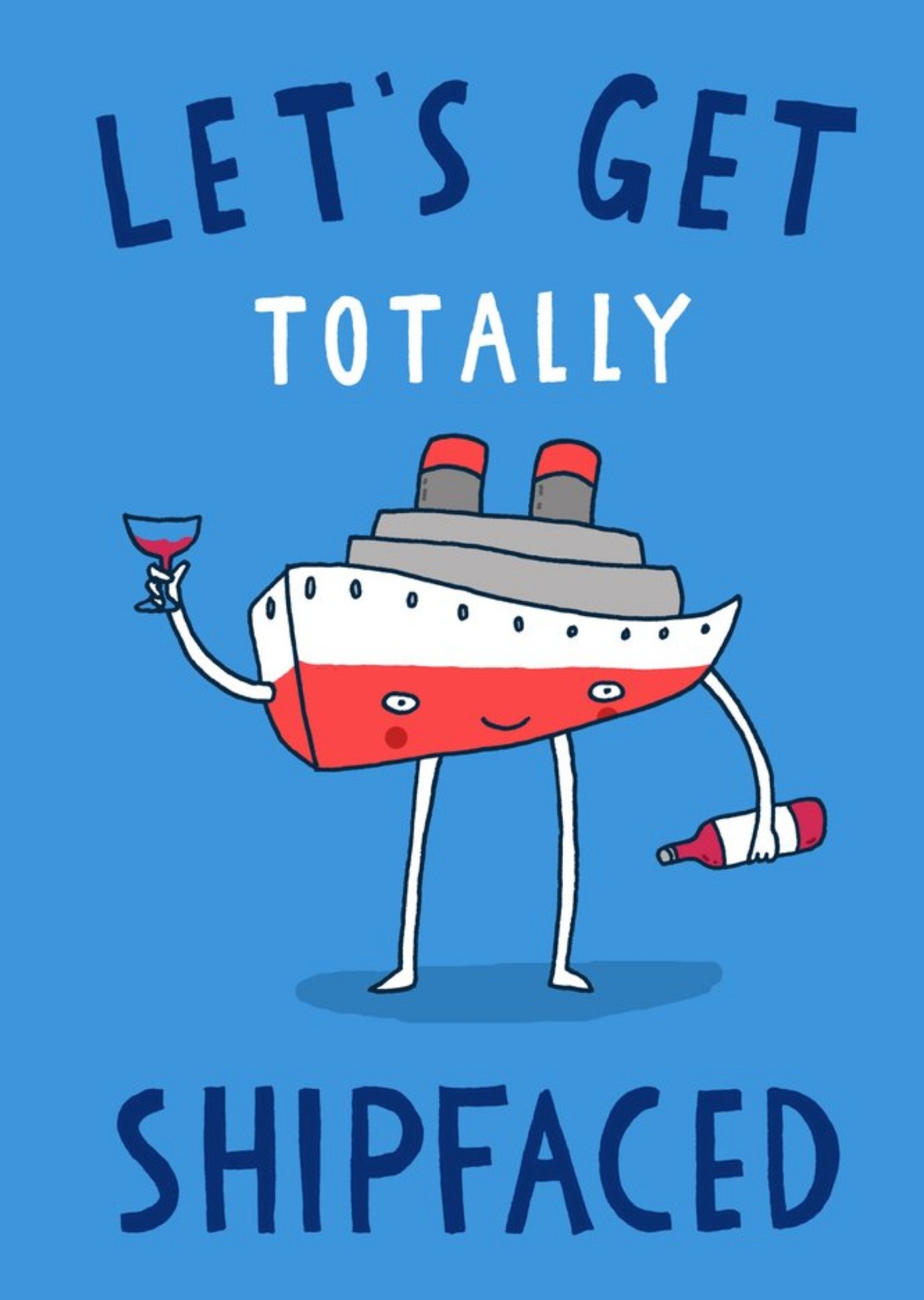 Funny Lets Get Shipfaced Pun Card Ecard