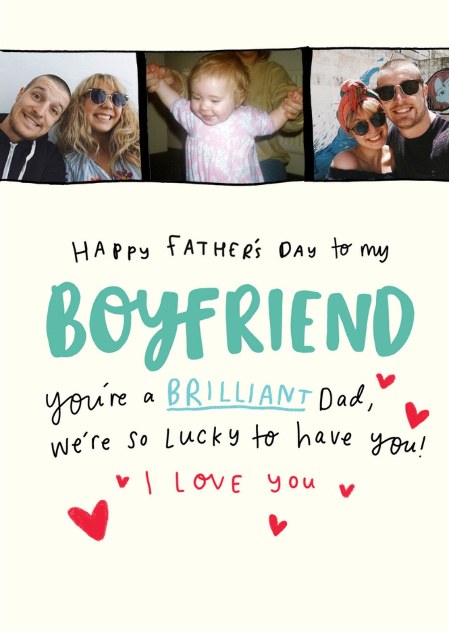 Other The Happy News Boyfriend Photo Upload Father's Day Card