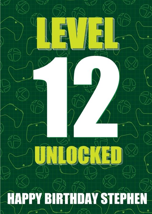 Xbox Level Unlocked Birthday Card