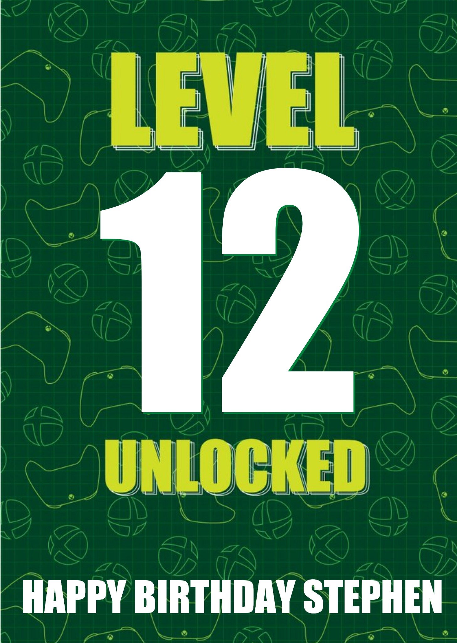 Moonpig Xbox Level Unlocked Birthday Card, Large