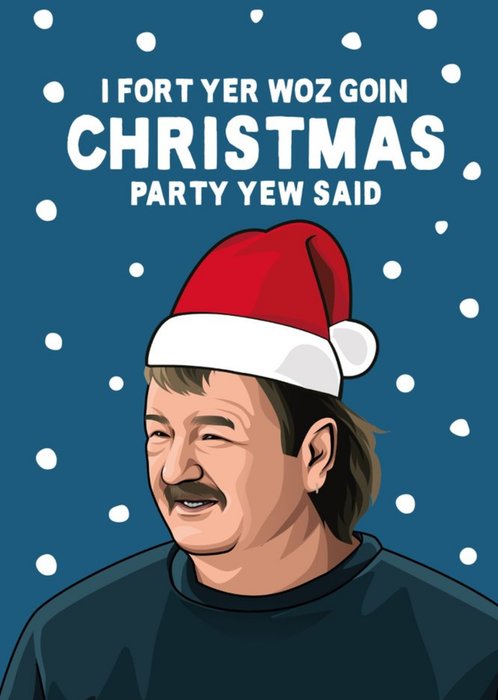 Funny Illustration Christmas Party Yew Said Card