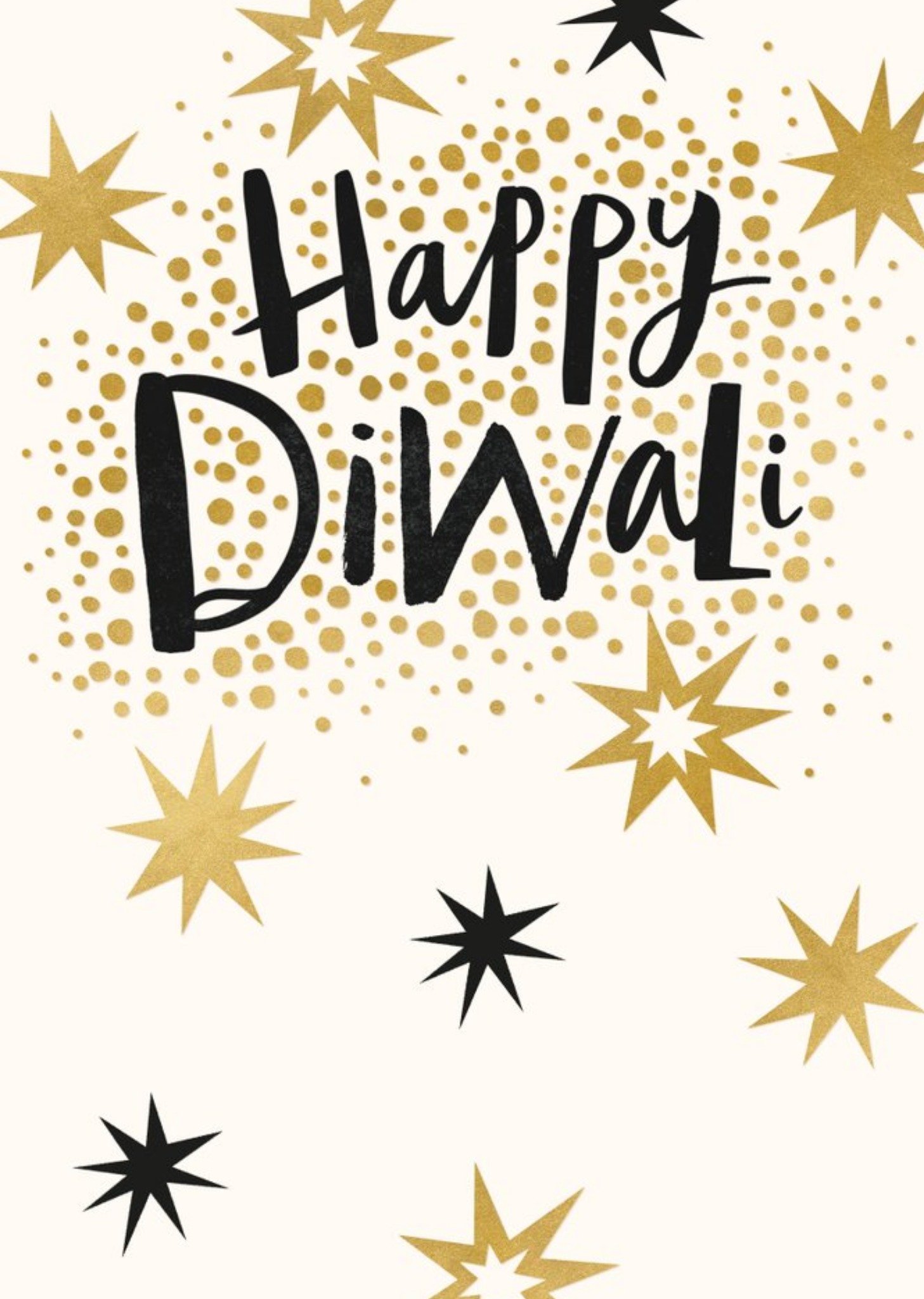 Gold Stars Diwali Card Ecard