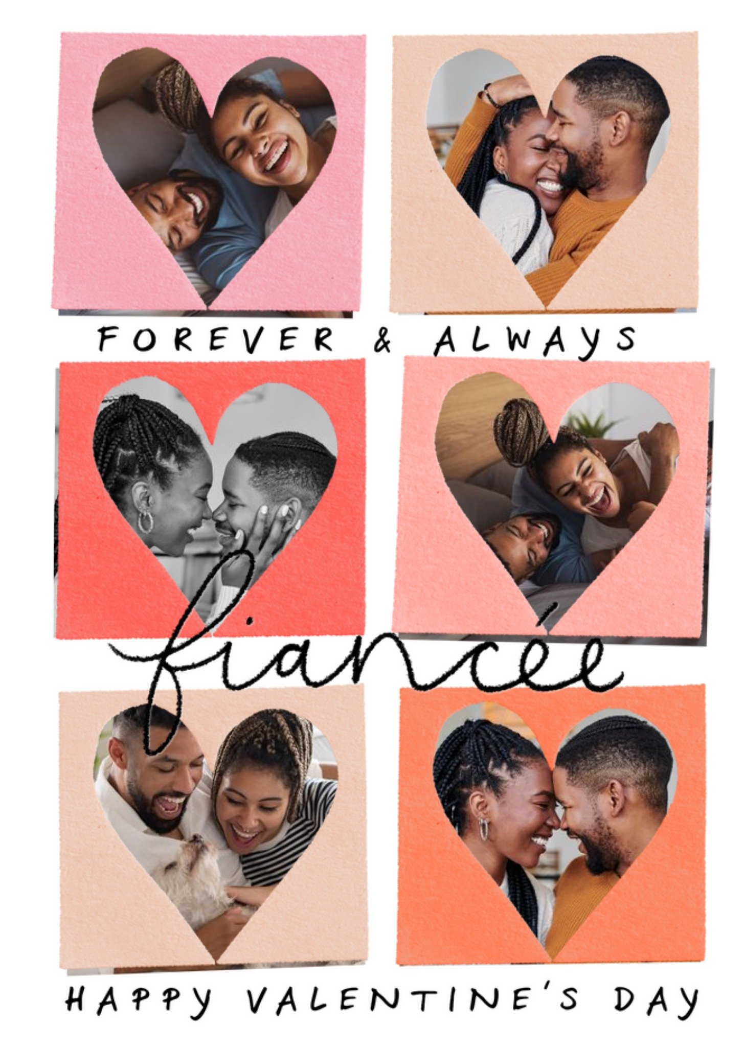 Forever And Always Fiancee 6 Photo Upload Valentines Day Card Ecard