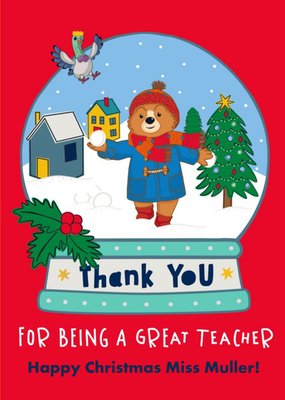 Paddington Bear Teacher Christmas Card
