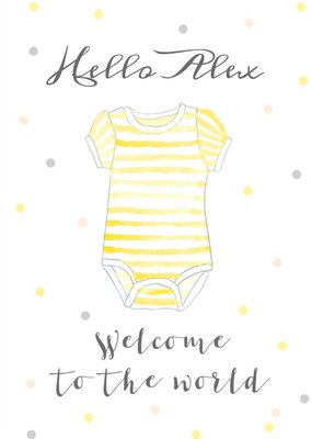 Gender neutral welcome new baby card
