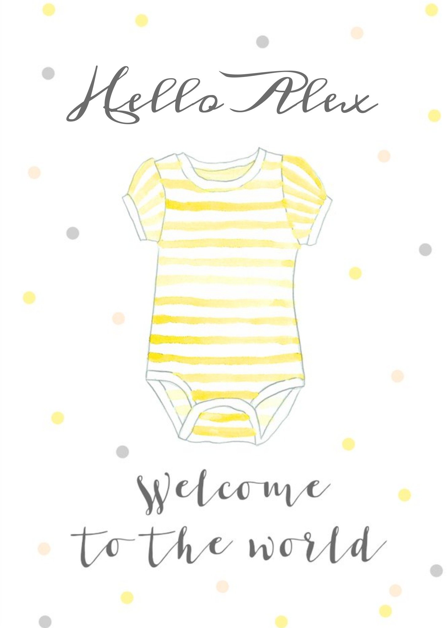 Gender Neutral Welcome New Baby Card