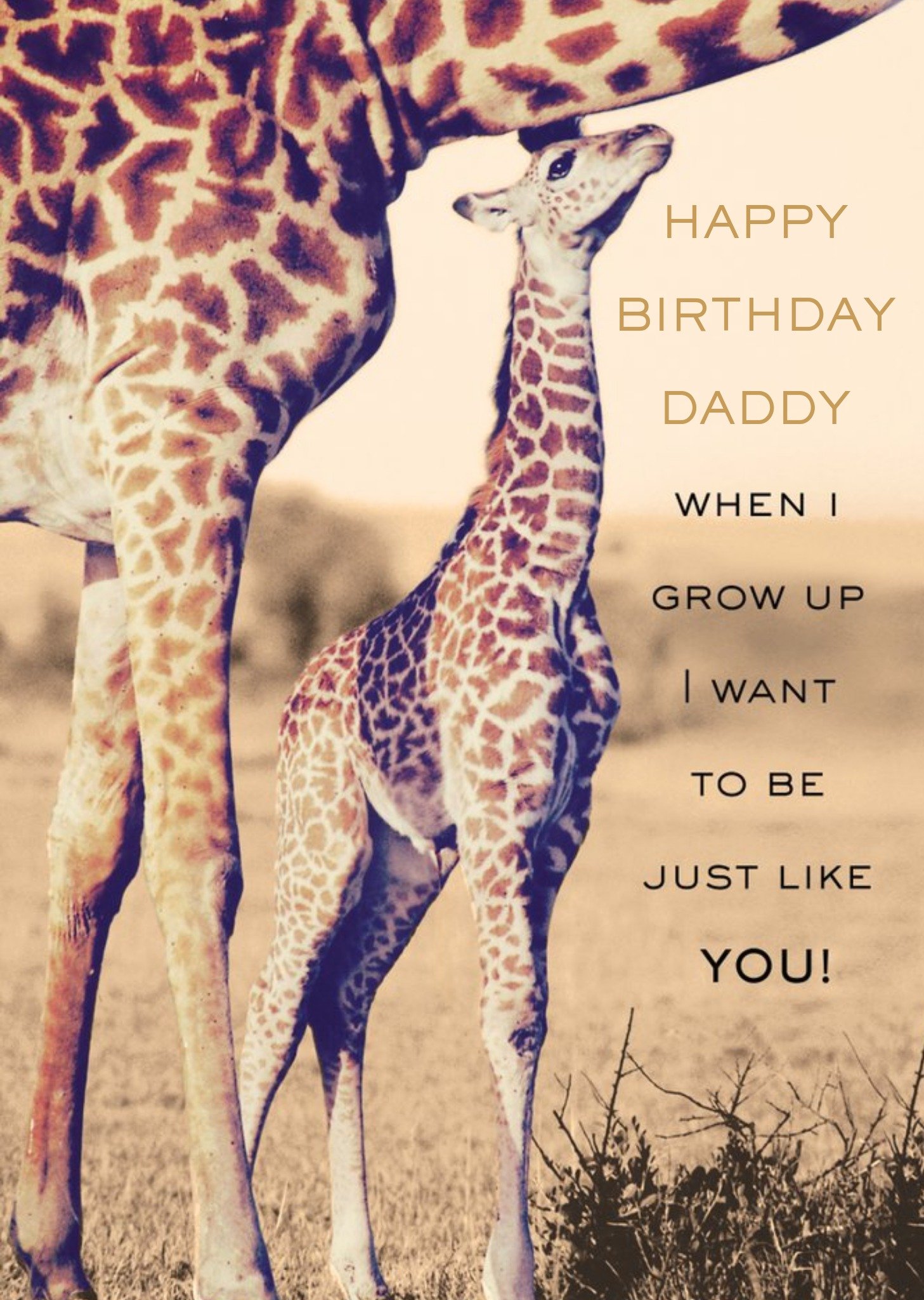 Moonpig When I Grow Up I Want To Be Just Like You Personalised Birthday Card For Dad, Large
