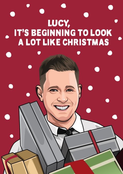Funny Spoof Illustration It's Begging To Look A Lot Like Christmas Card