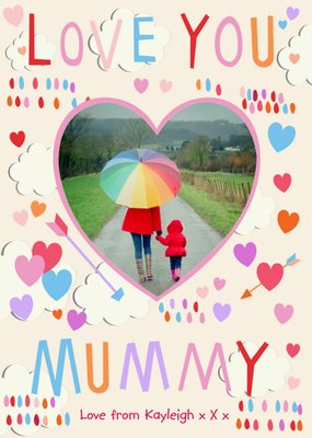 Mother's Day Card Love You Mummy Photo Upload Postcard