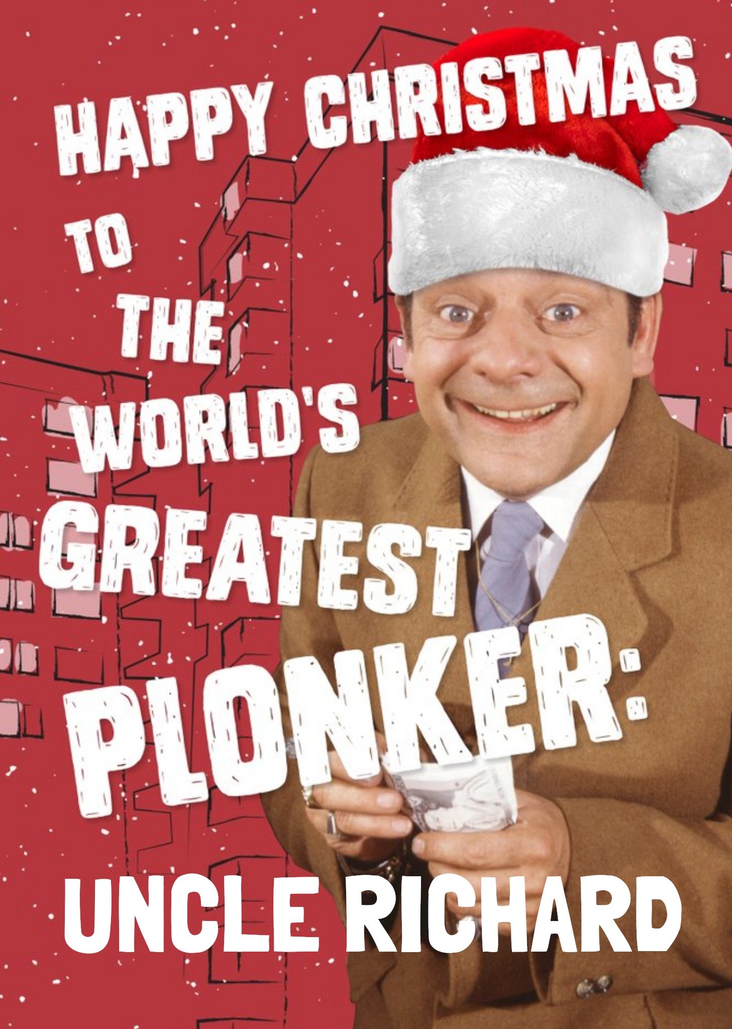 Bbc Only Fools And Horses World's Greatest Plonker Funny Christmas Card, Large