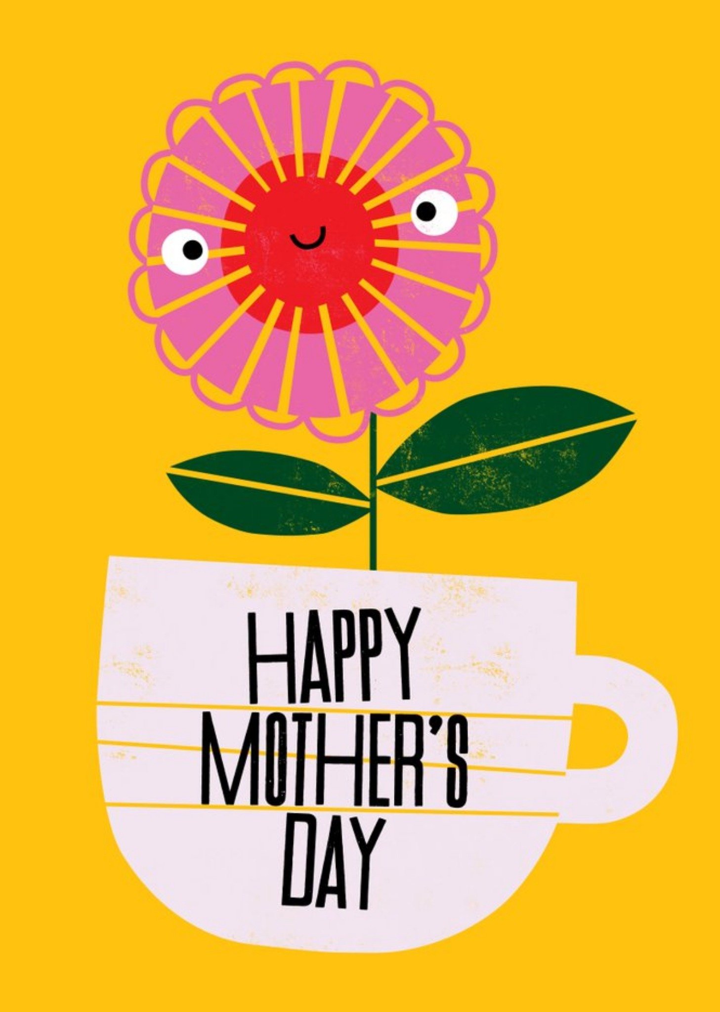 Moonpig Kate Smith Co. Flower In Tea Cup Mother's Day Card Ecard
