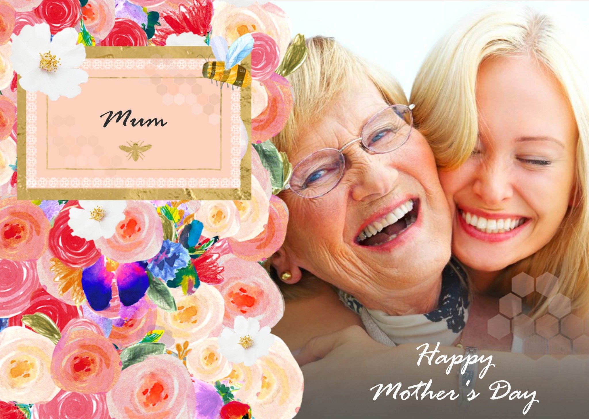 Mother's Day Card - Photo Upload Card - Floral Ecard