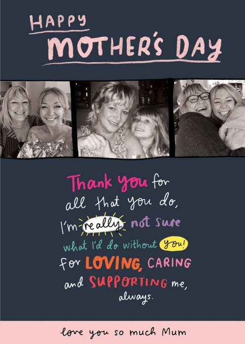 Thank You For All That You Do Photo Upload Mothers Day Card