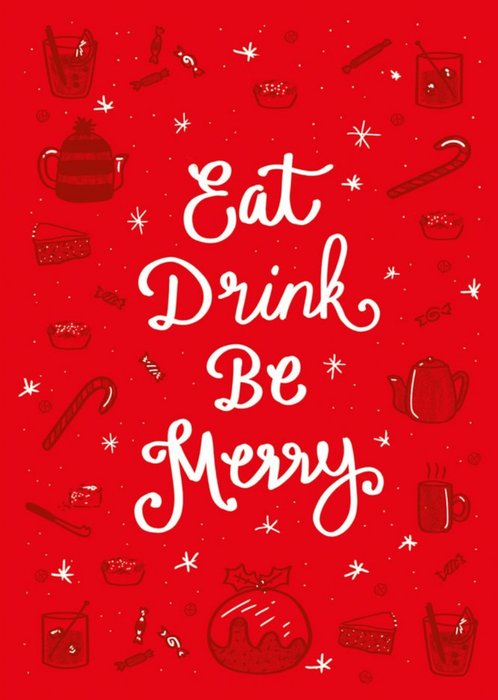Eat Drink Be Merry Christmas Card