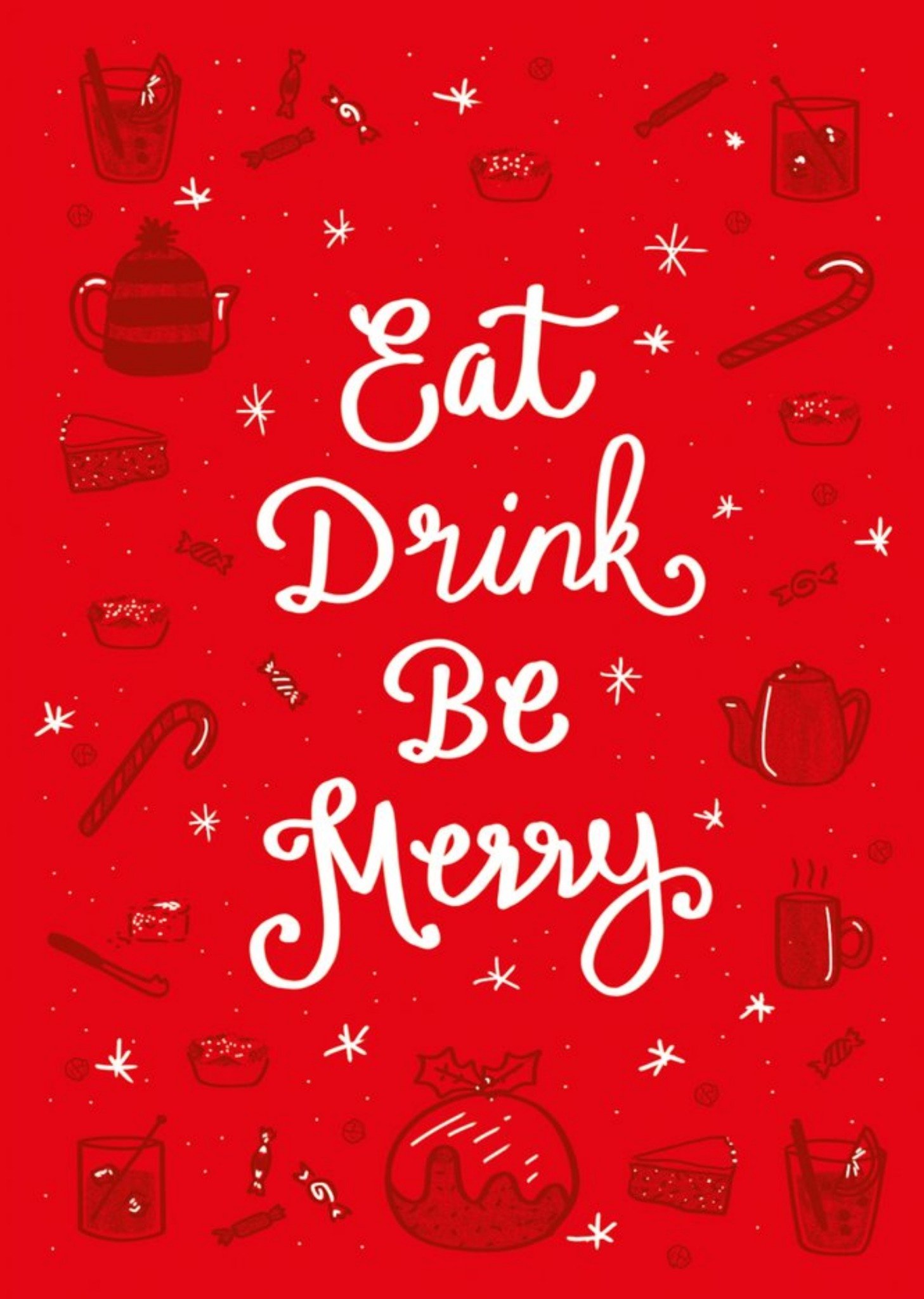 Eat Drink Be Merry Christmas Card Ecard