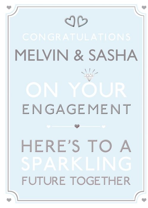 Hotchpotch Typographic Customisable Engagement Card