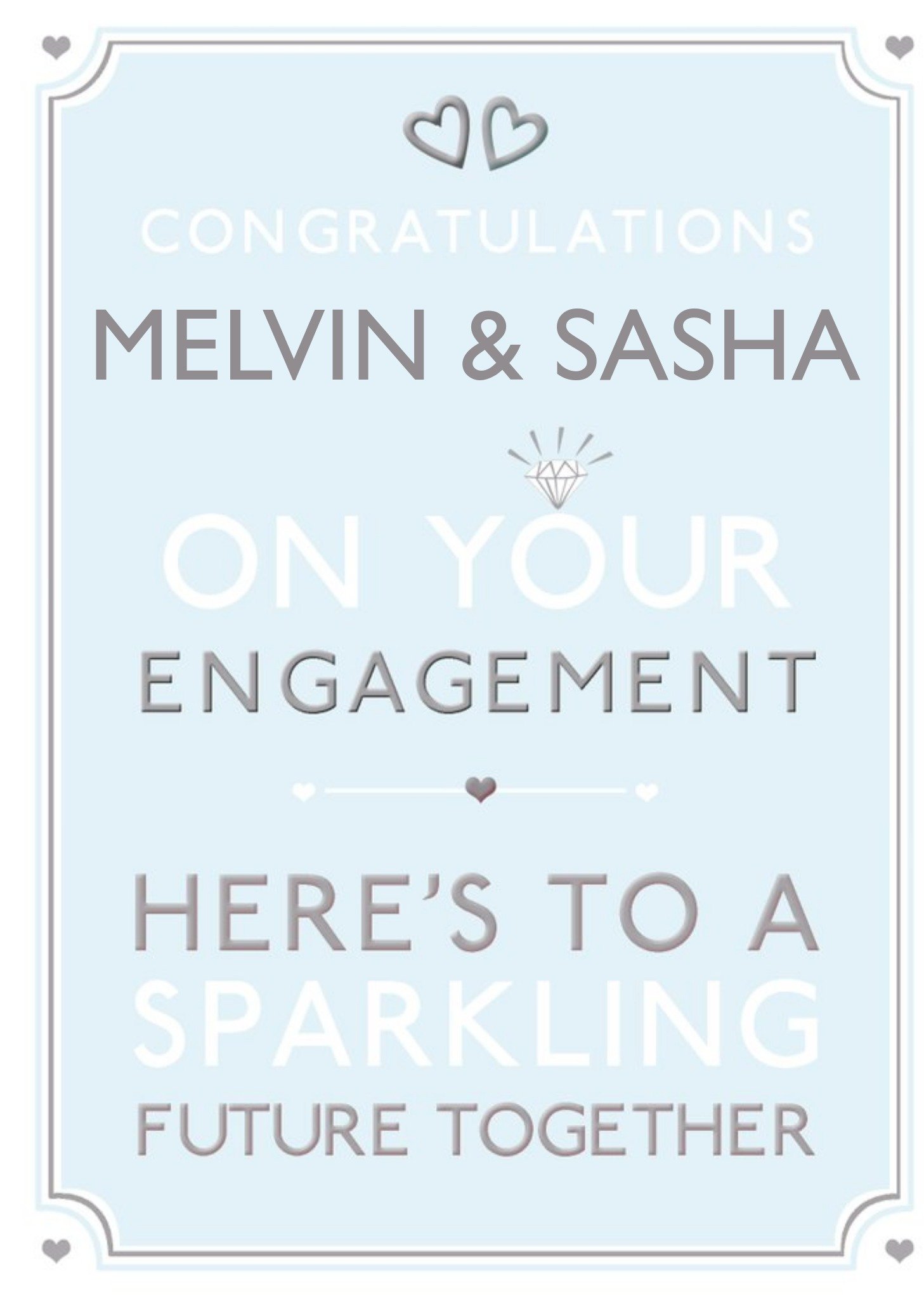 Hotchpotch Typographic Customisable Engagement Card