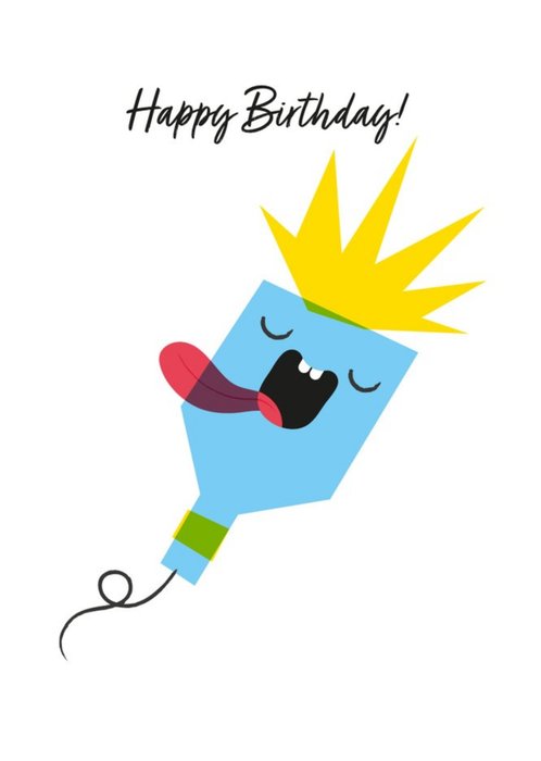 Happy Birthday Party Popper Cute Card