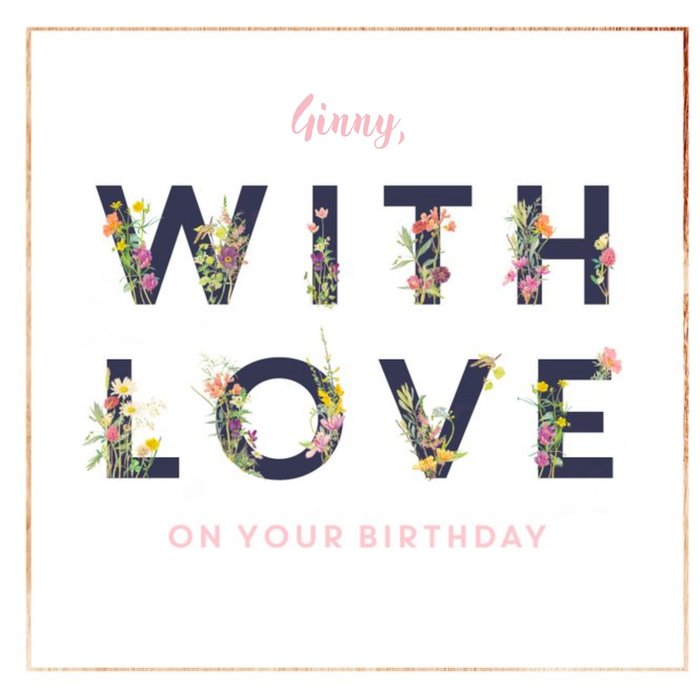 Country Diary Love On Your Birthday Personalised Card