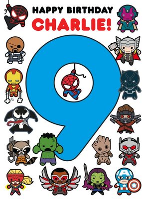 Marvel Comics Characters 9 Card
