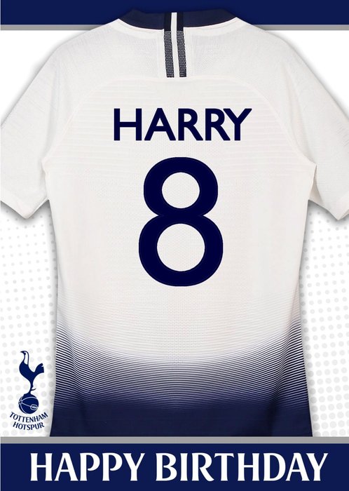Tottenham Hotspur Football Shirt Birthday Card