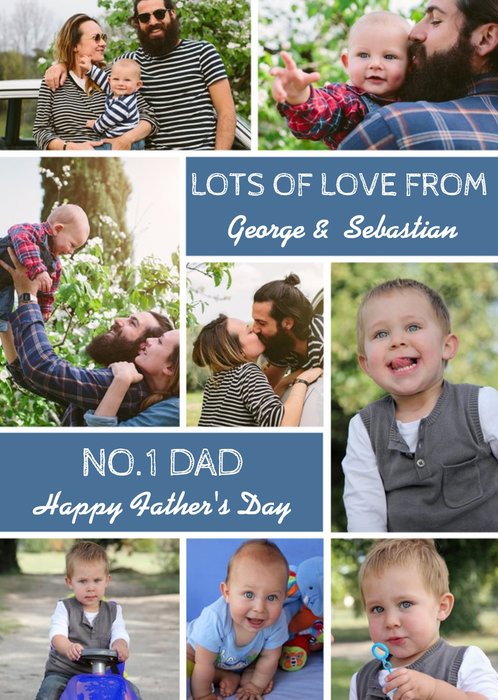 No.1 Dad - Photo Customised Father's Day Card