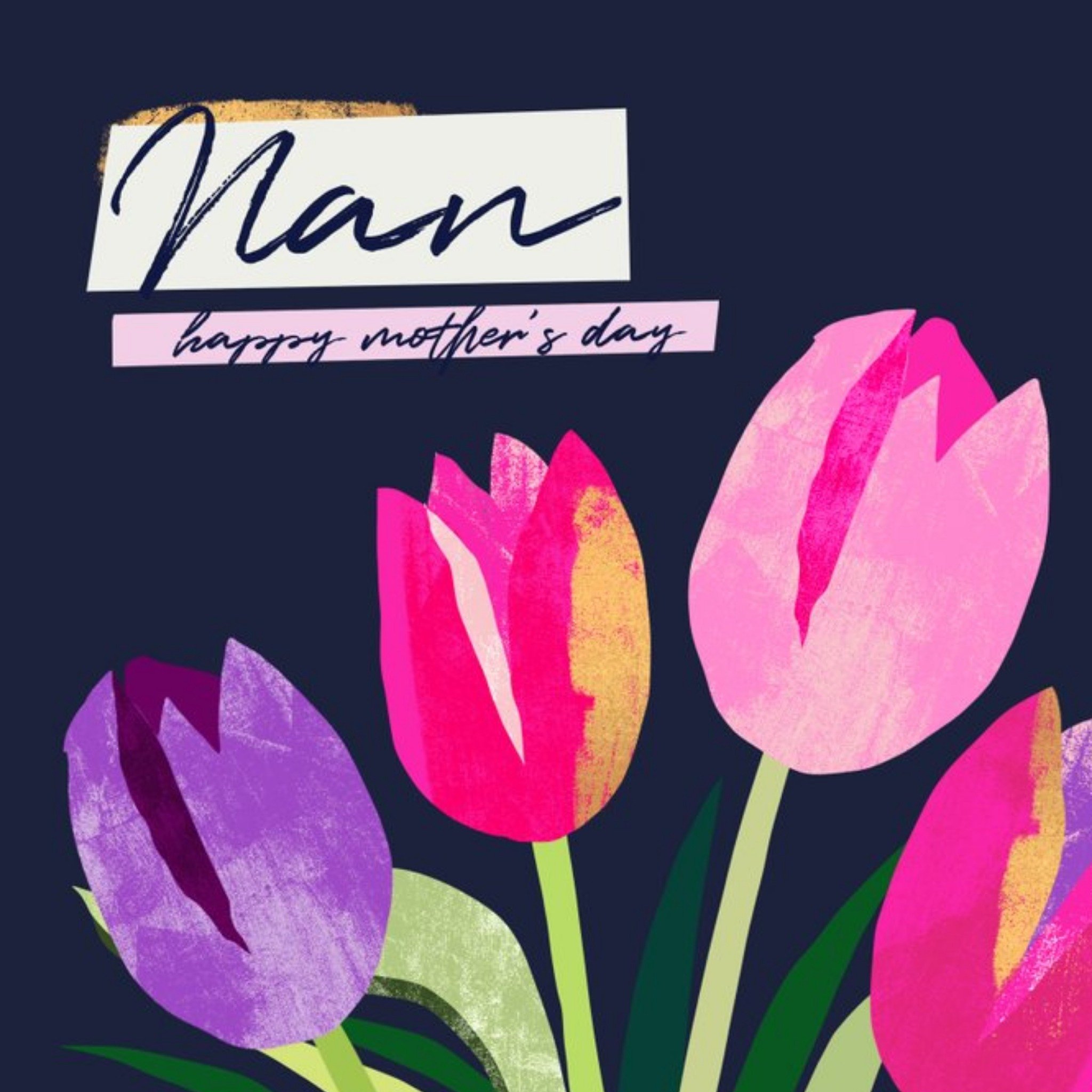 Nan Happy Mother's Day Tulip Card, Square