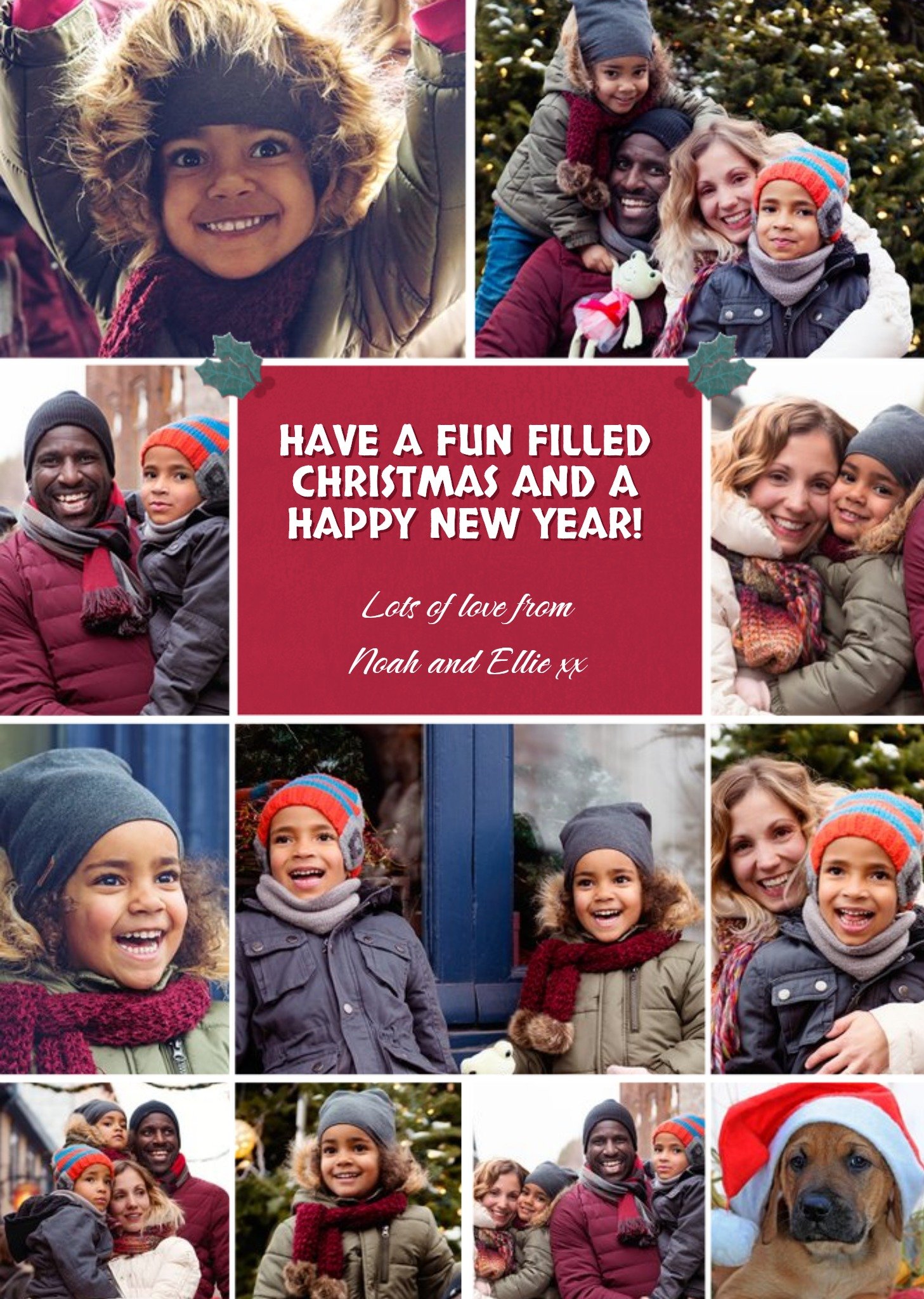 From The Kids Multiple Photo Upload Christmas Card Ecard