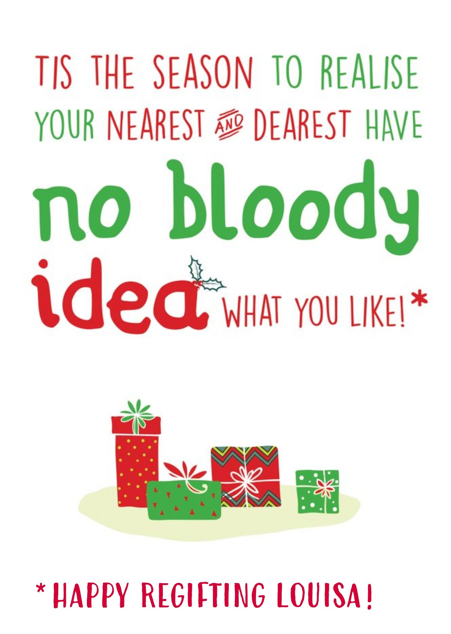 Funny Regifting Christmas Card Ecard