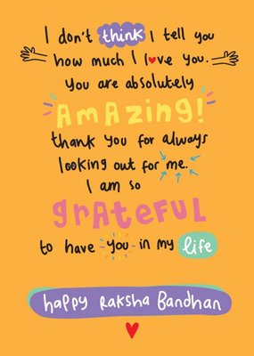 Greatful To Have You In My Life Raksha Bandhan Card