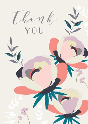 Illustrated Floral Thank You Card