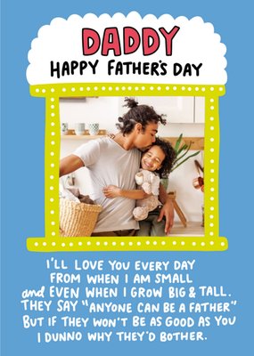 Daddy Happy Father's Day Photo Upload Card