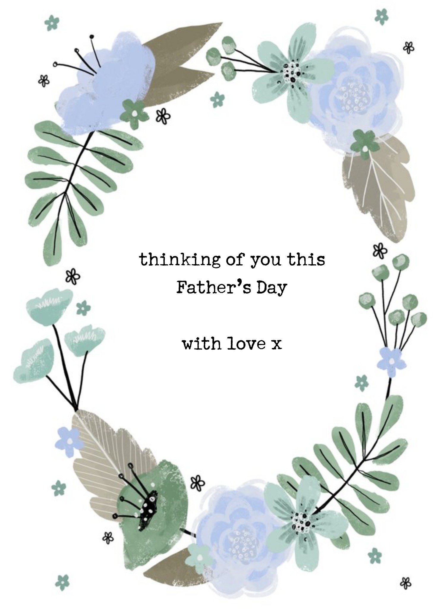 Okey Dokey Floral Dad Father's Day Card Ecard