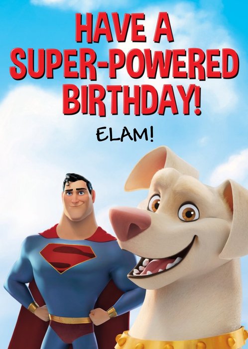 DC League Of Super-Pets Super-Powered Birthday Card