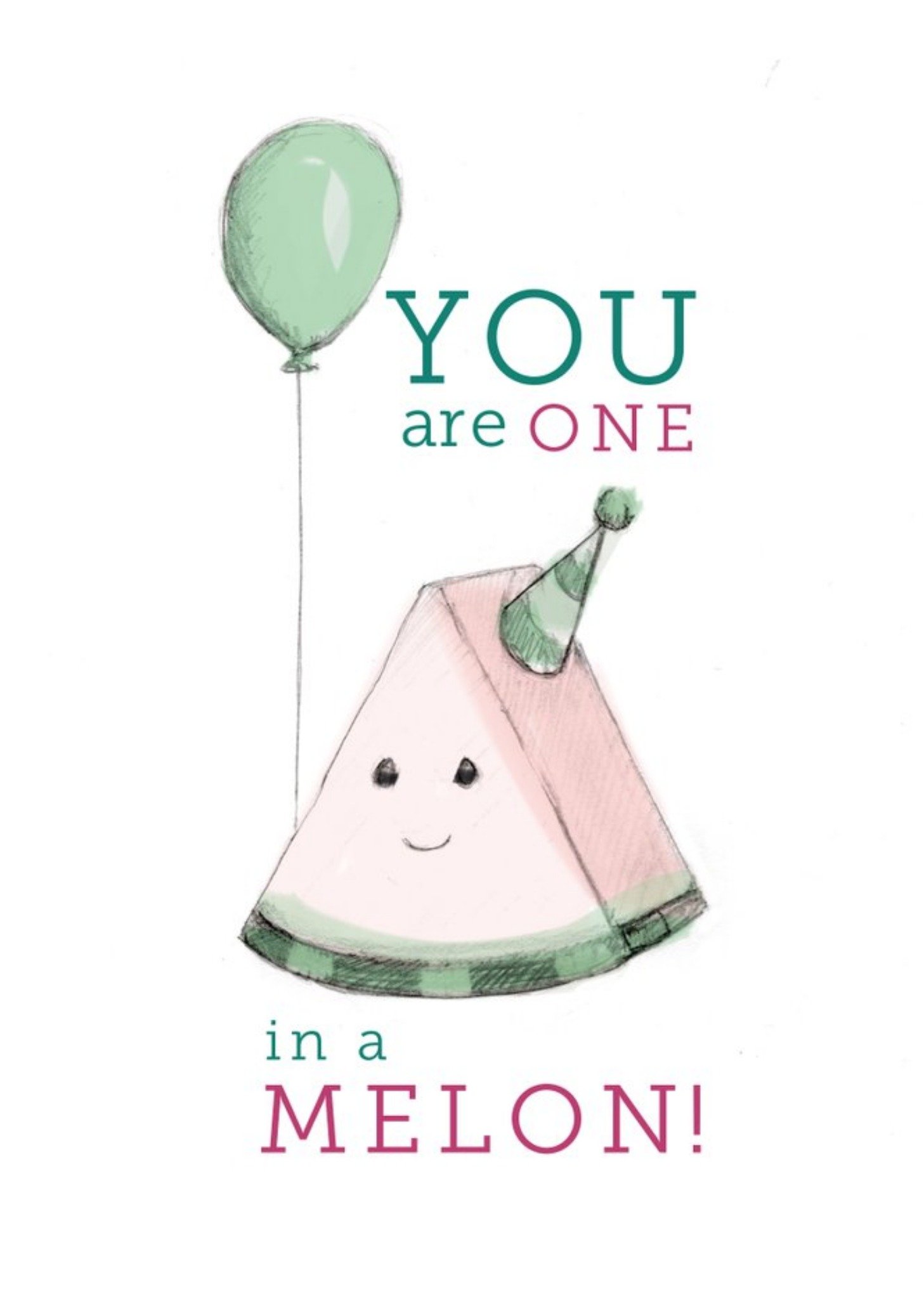 Double Pea Design Melon Pun Birthday Card Ecard