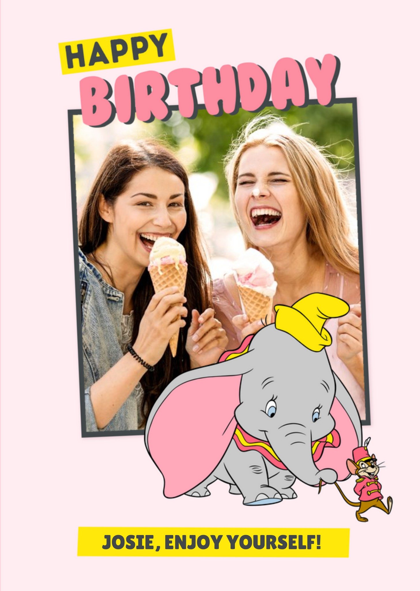 Disney Dumbo Photo Upload Birthday Card Ecard