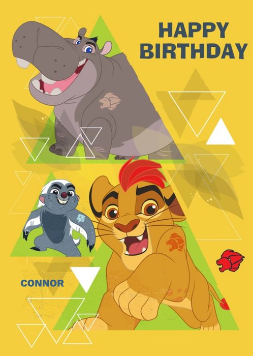 Disney The Lion King Triangular Personalised Happy Birthday Card