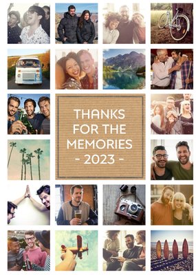 Thank you card - 20 photo upload card - memories