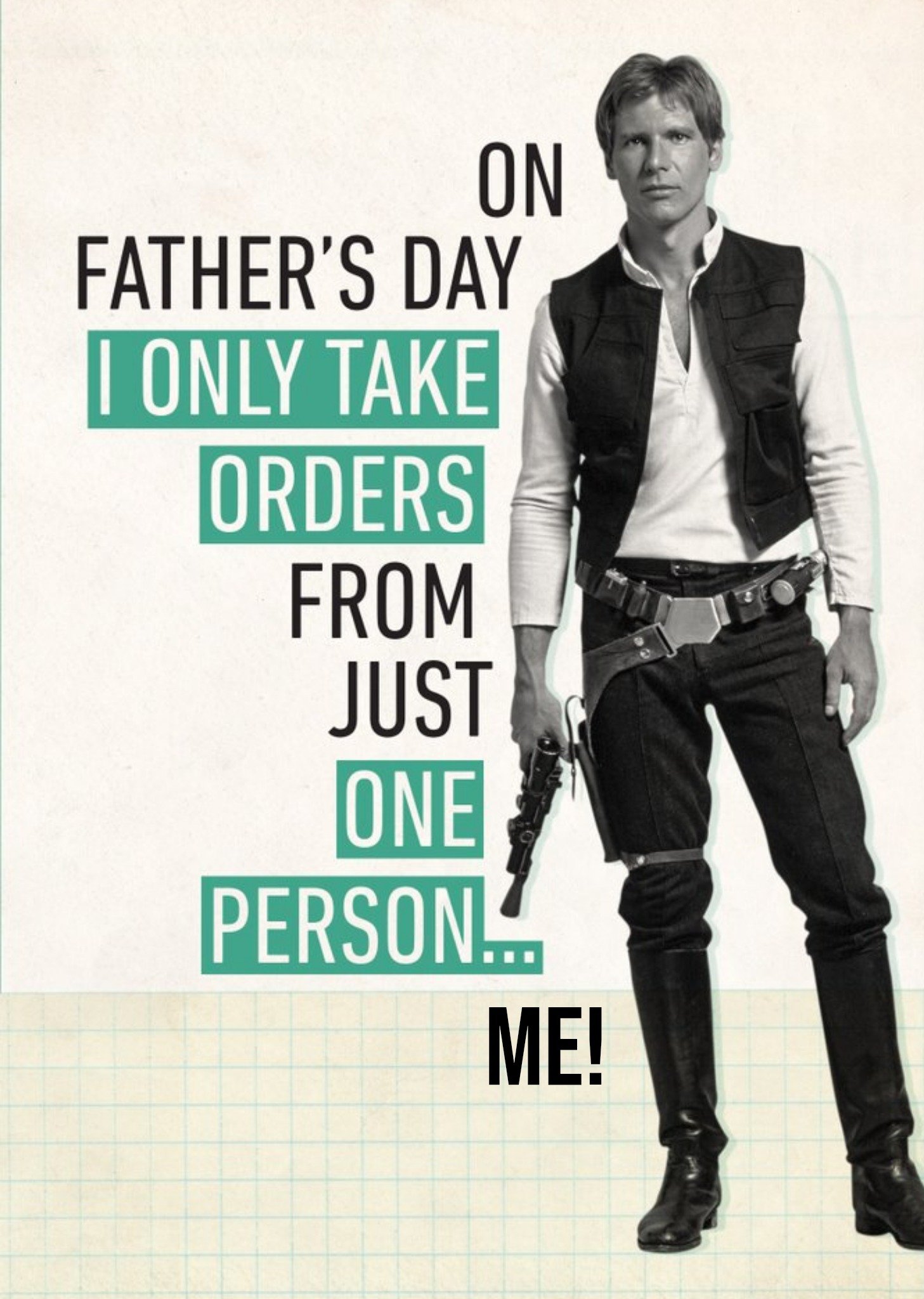 Disney Star Wars Fathers Day Orders Card