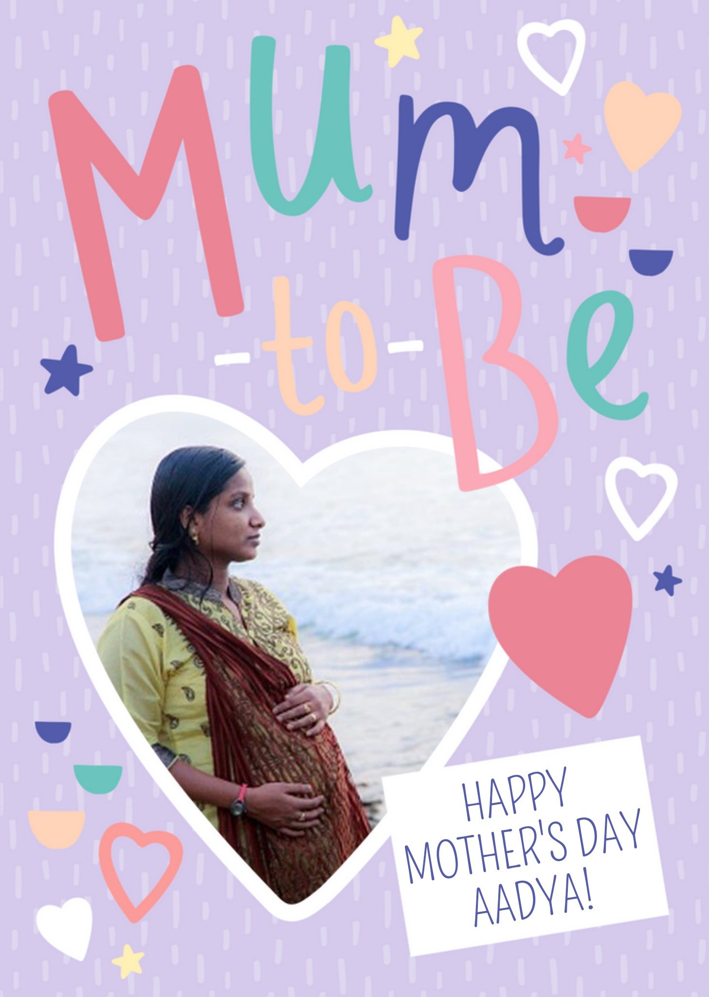 Mother's Day Card - Mum To Be - Photo Upload