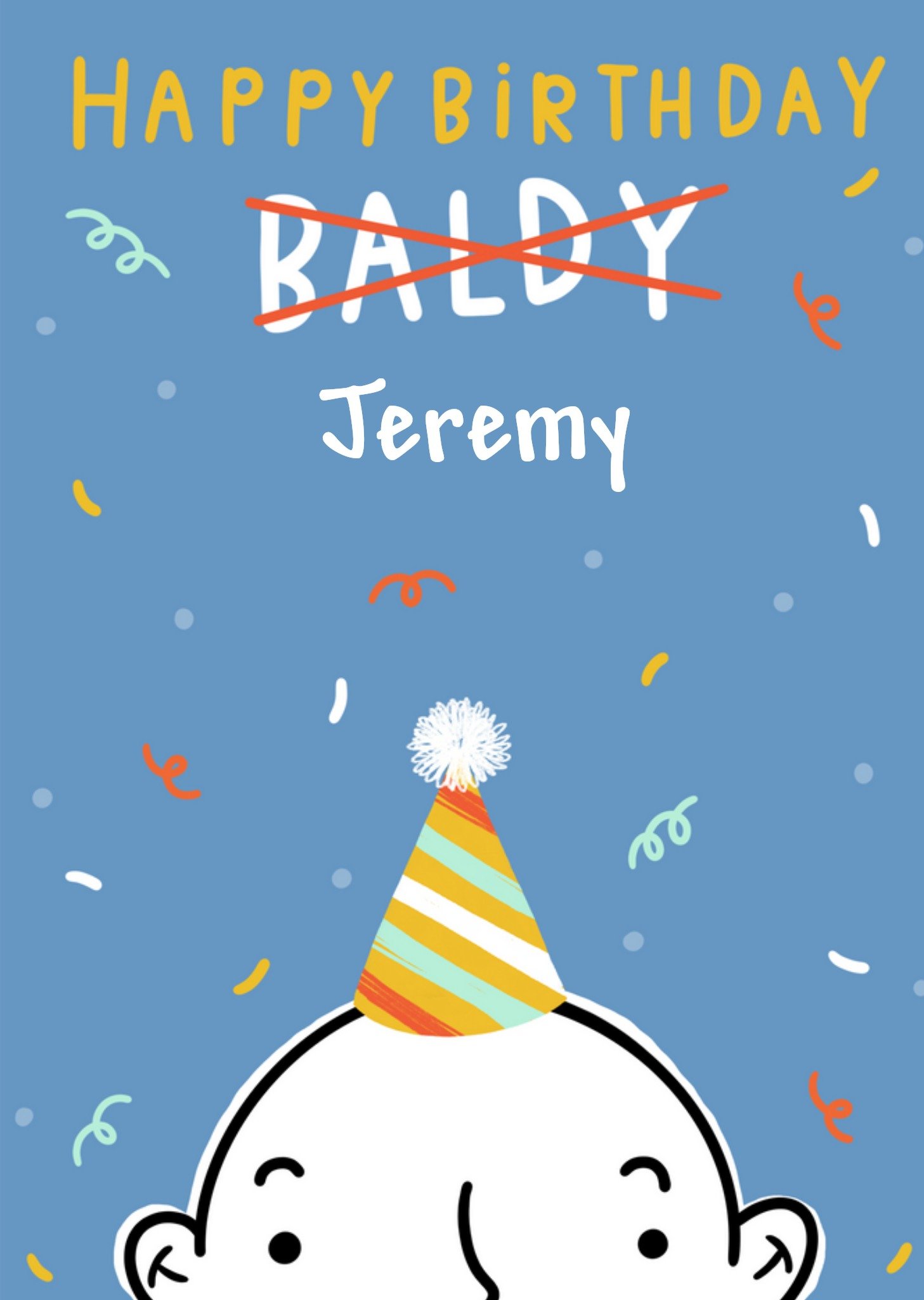 Jess Moorhouse Funny Happy Birthday Baldy Card Ecard