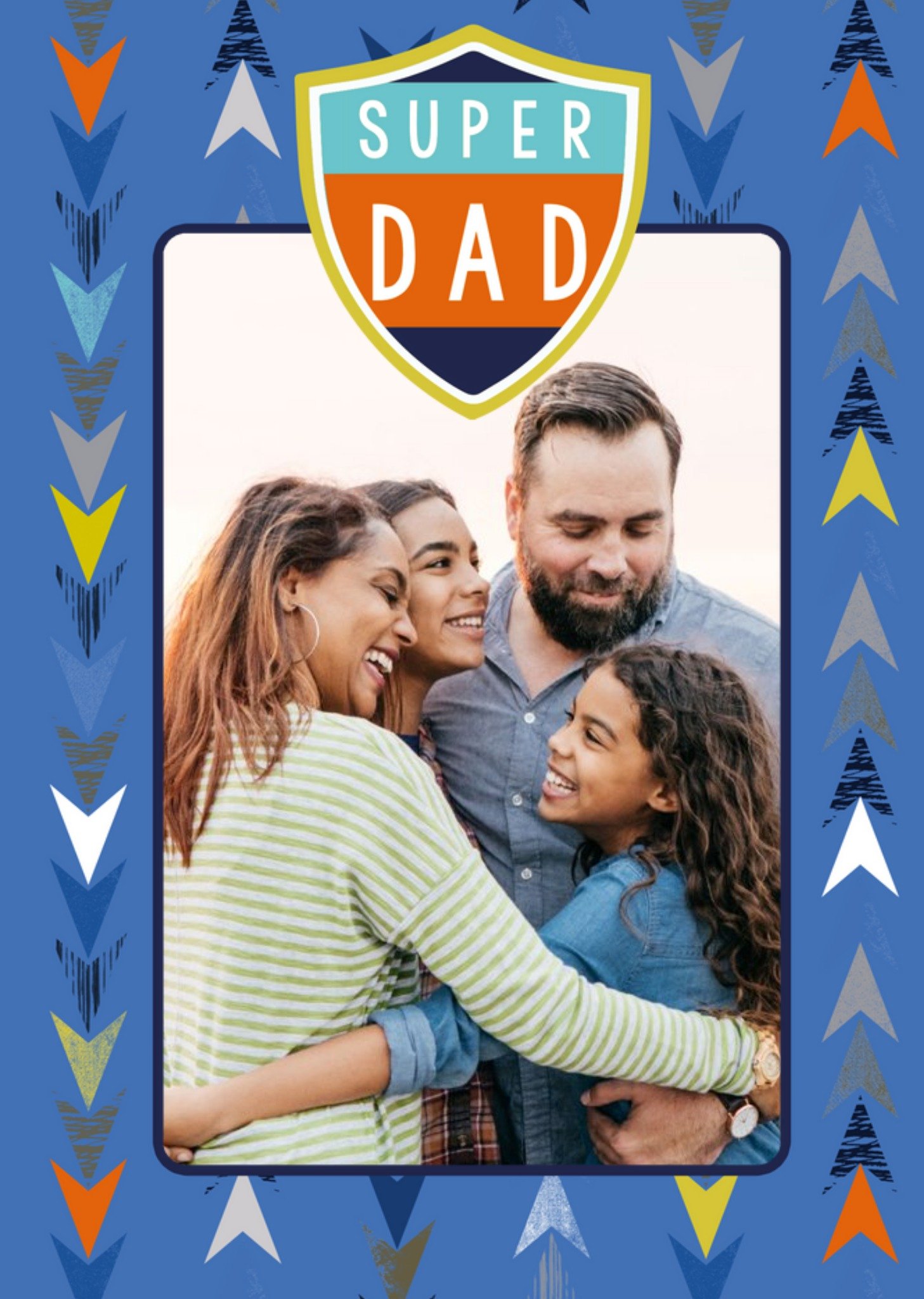 Laura Darrington Modern Super Dad Photo Upload Father's Day Card Ecard