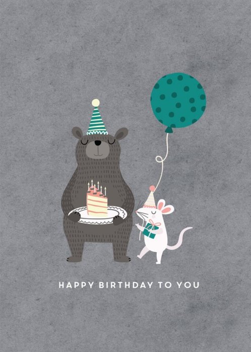 Chloe Turner Bear Happy Birthday To You Card