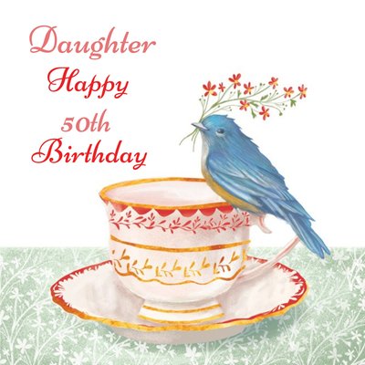 Traditional Daughter Happy 50th Birthday Card